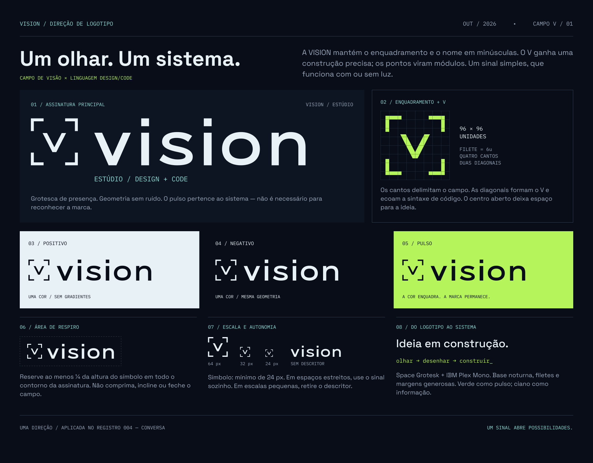 Sistema de logotipo Vision